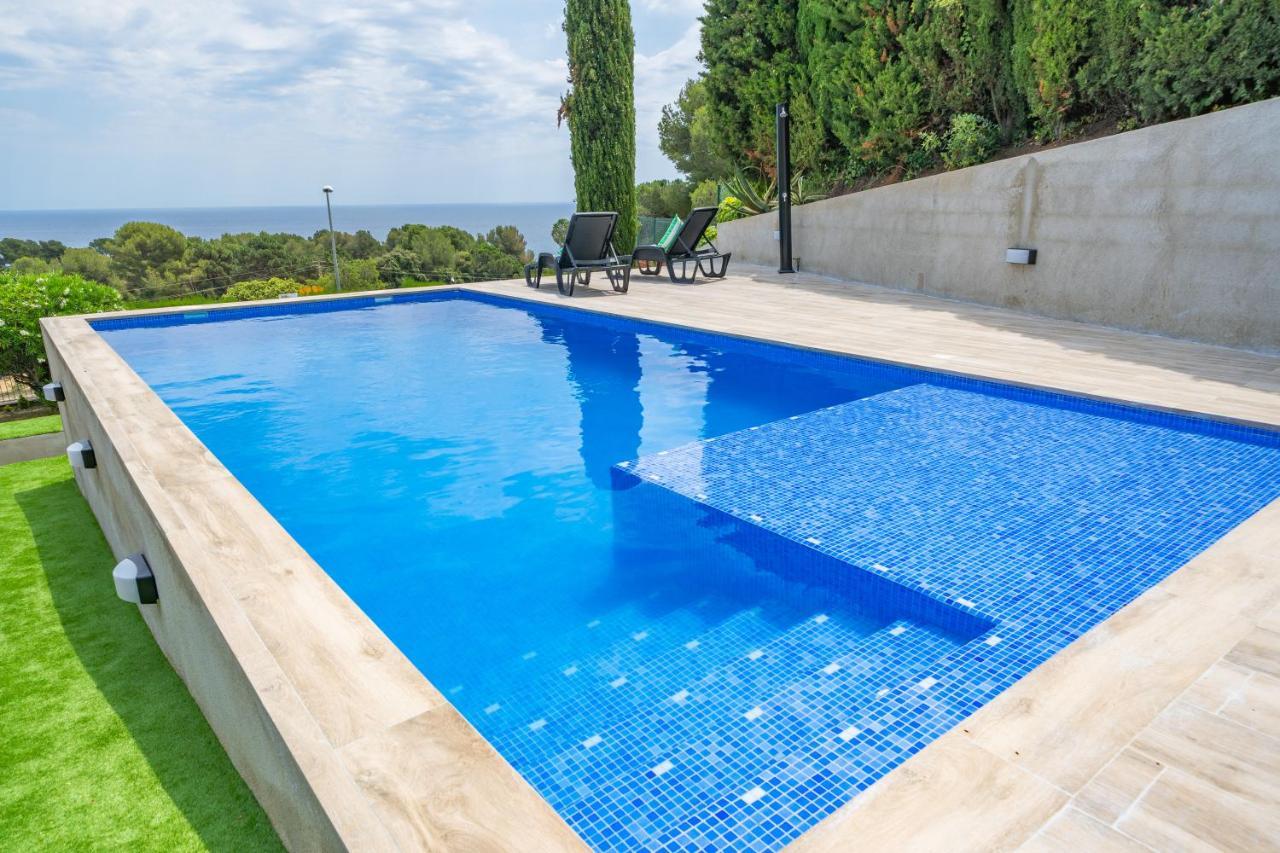 Villa Santa Cristina Lux, Ideal Familias, Frente Al Mar - Cala Treumal Blanes Buitenkant foto